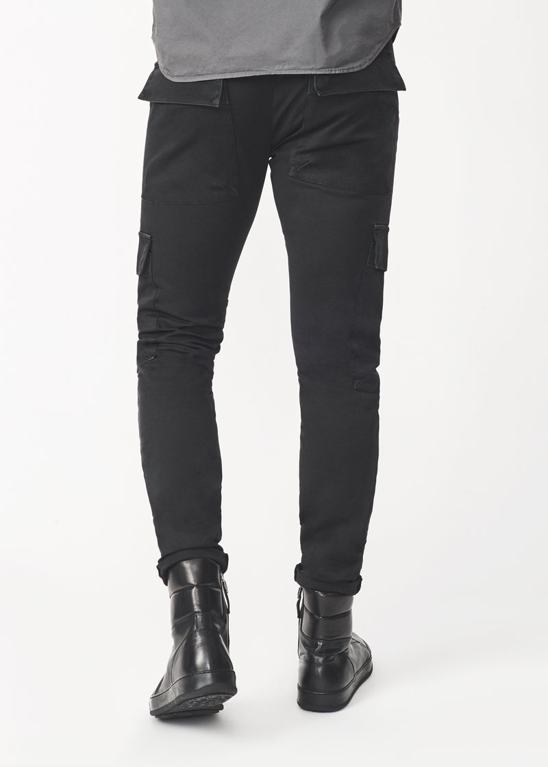 ARI NOLI CARGO PANTS WITH PATCH POCKETS IN BLACK