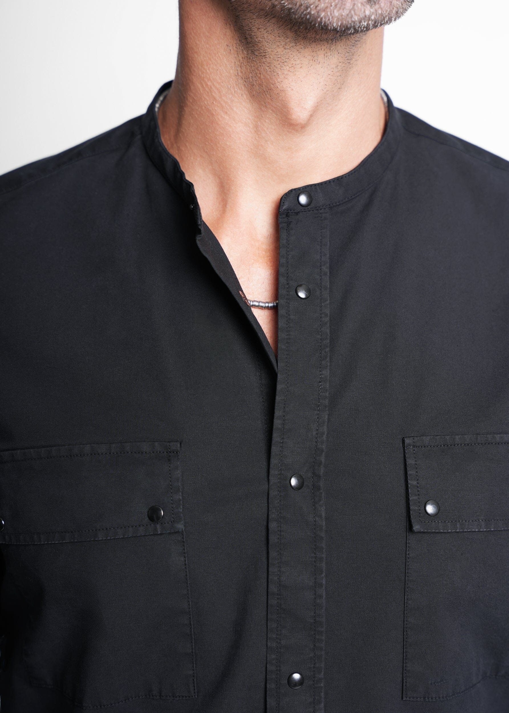 COLLARLESS CASUAL SHIRT