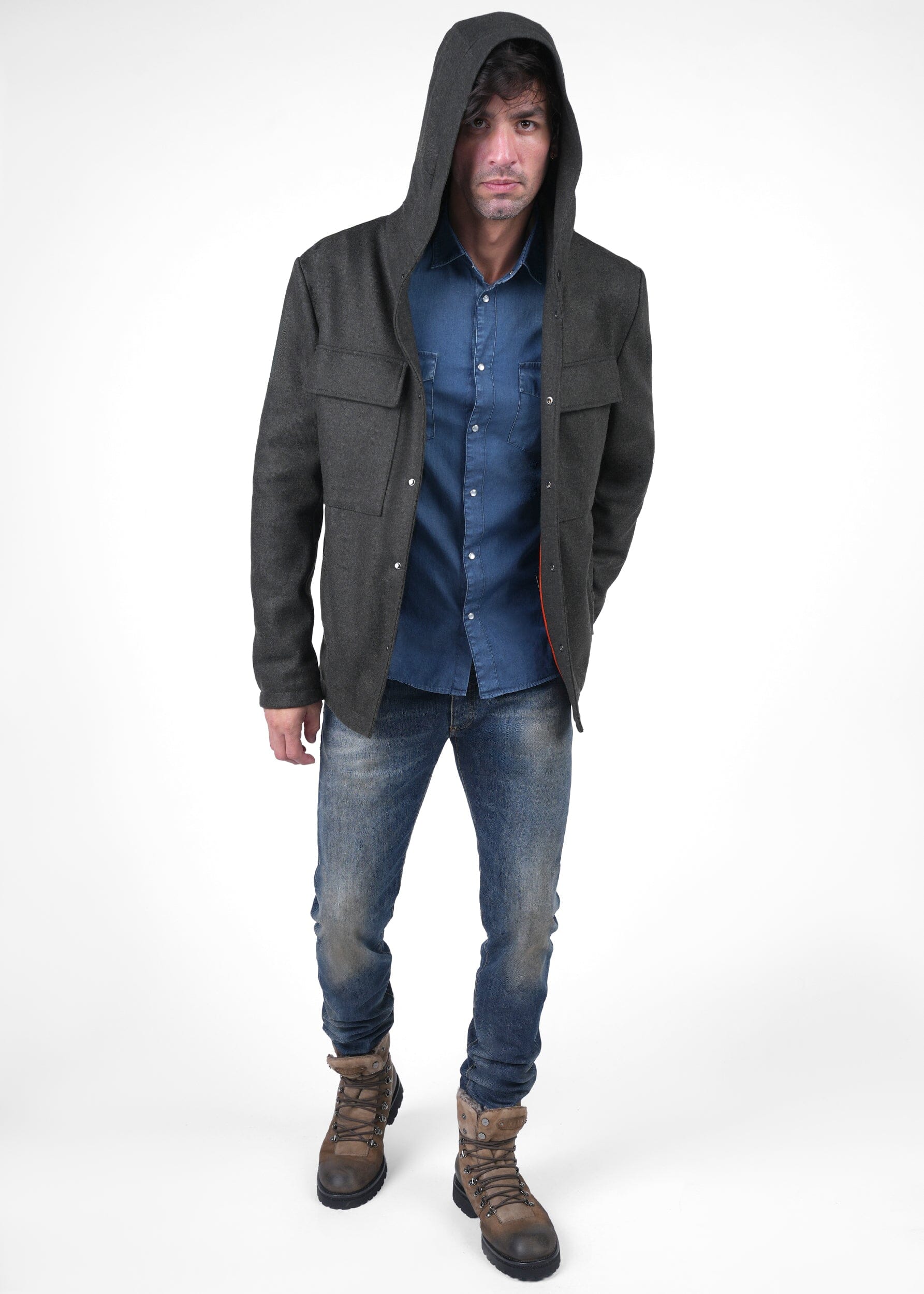 DOPPIO KNIT HOODED JACKET