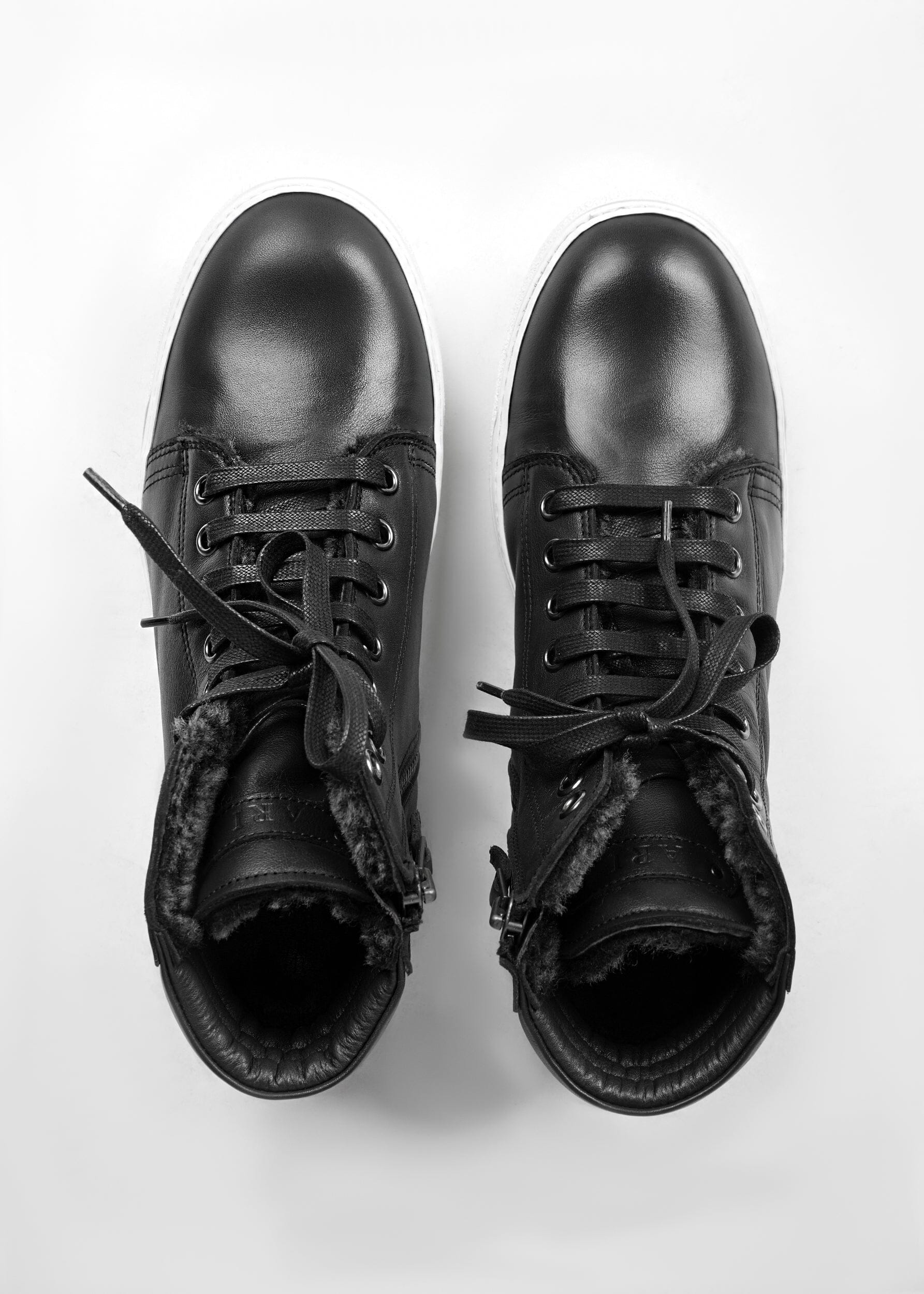 SHEARLING HIGH TOP SNEAKERS