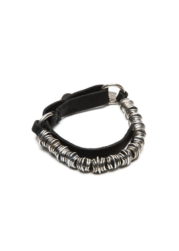 GOTI BR205 Sterling Silver and Leather Bracelet-Ari Soho