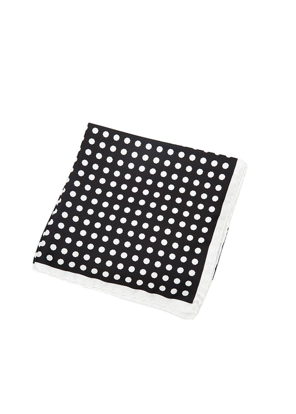 Black Polka Dot Pocket Square-Ari Soho