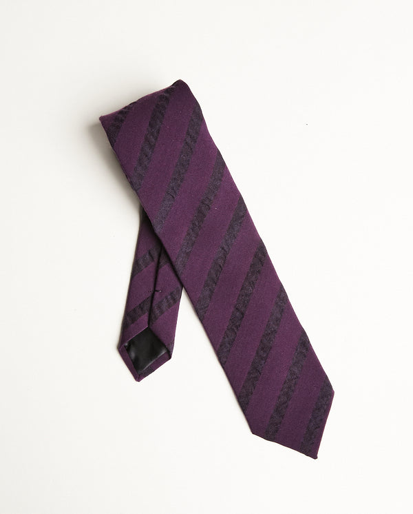 Burgundy Tie With Stripes-Ari Soho