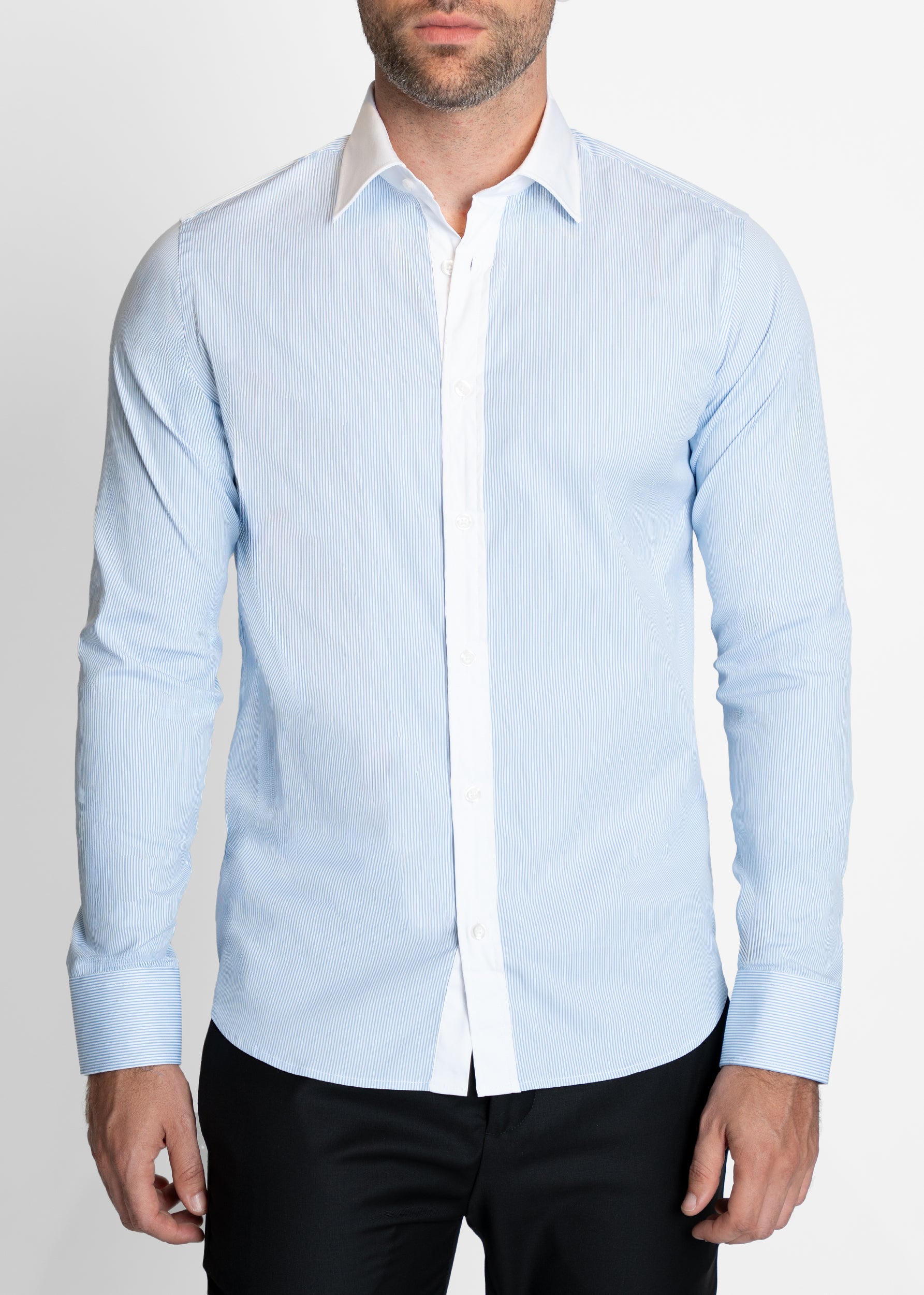 STRIPED DRESS SHIRT