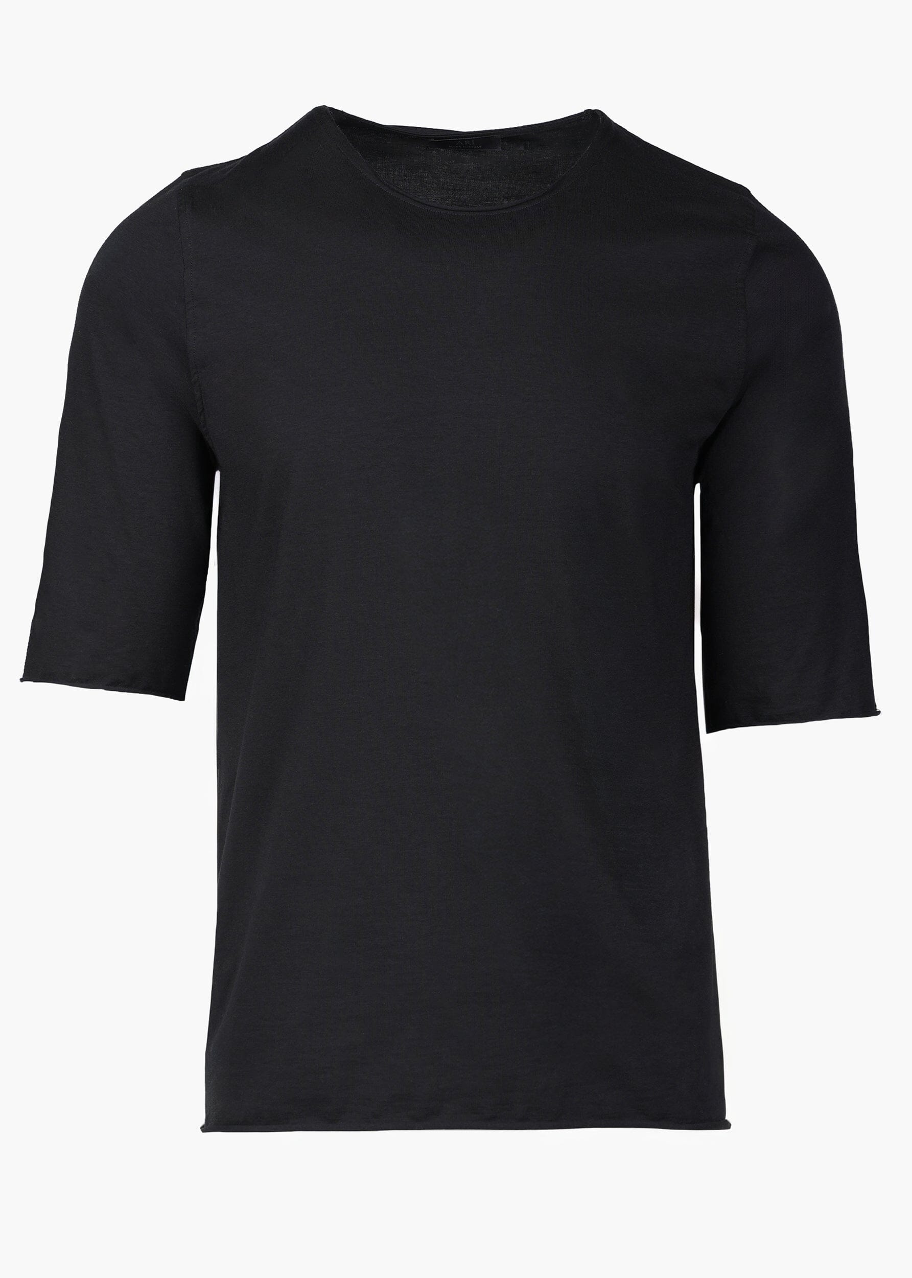3/4 SLEEVE RAW EDGE T-SHIRT