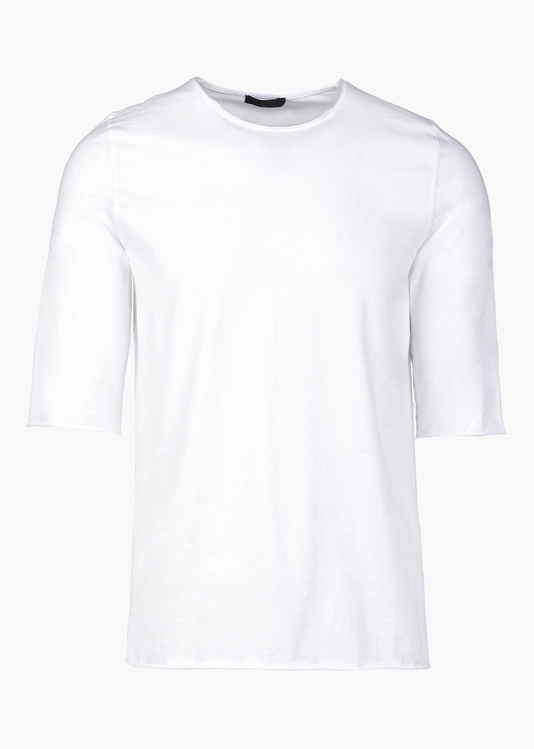 3/4 SLEEVE RAW EDGE T-SHIRT