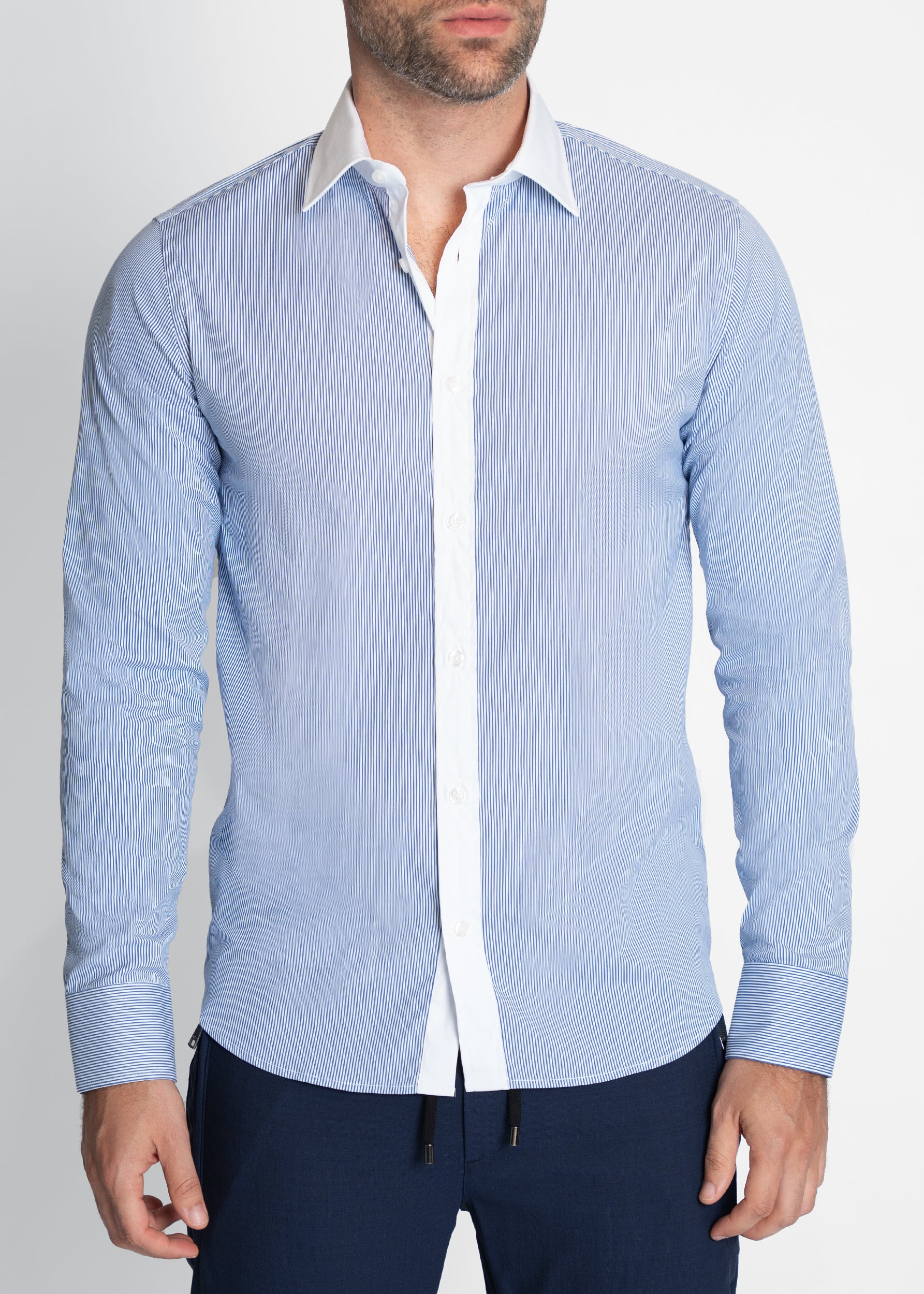 STRIPED DRESS SHIRT
