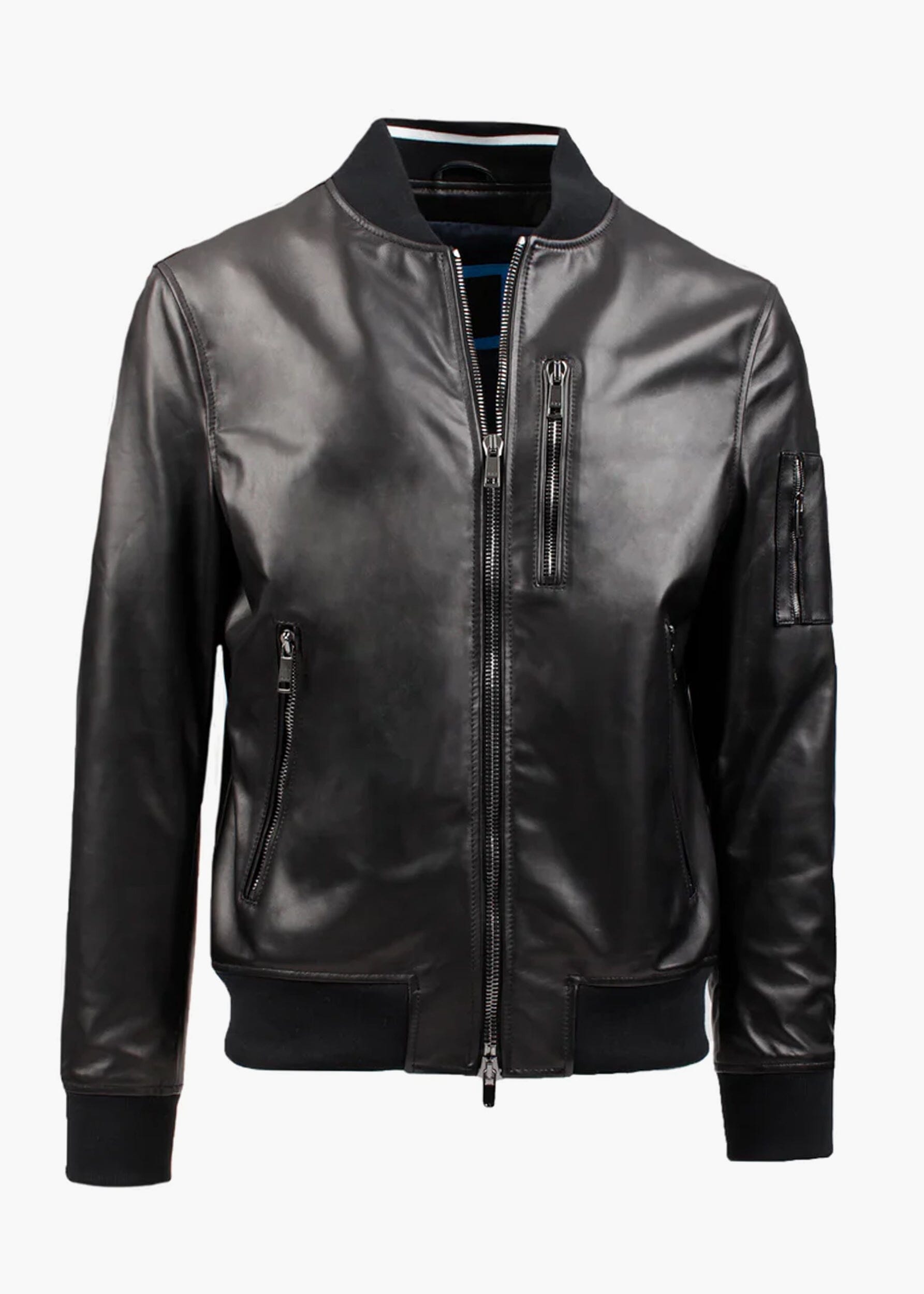 AGNELLO LEATHER PLONGÉ BOMBER