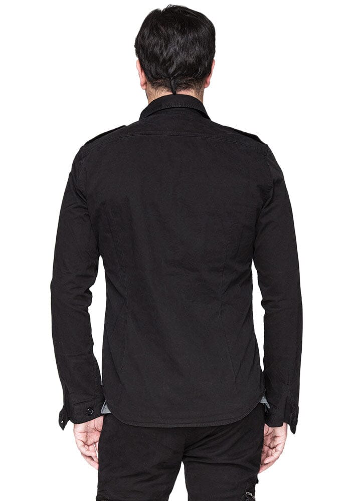 Military Shirt in Black-Ari Soho