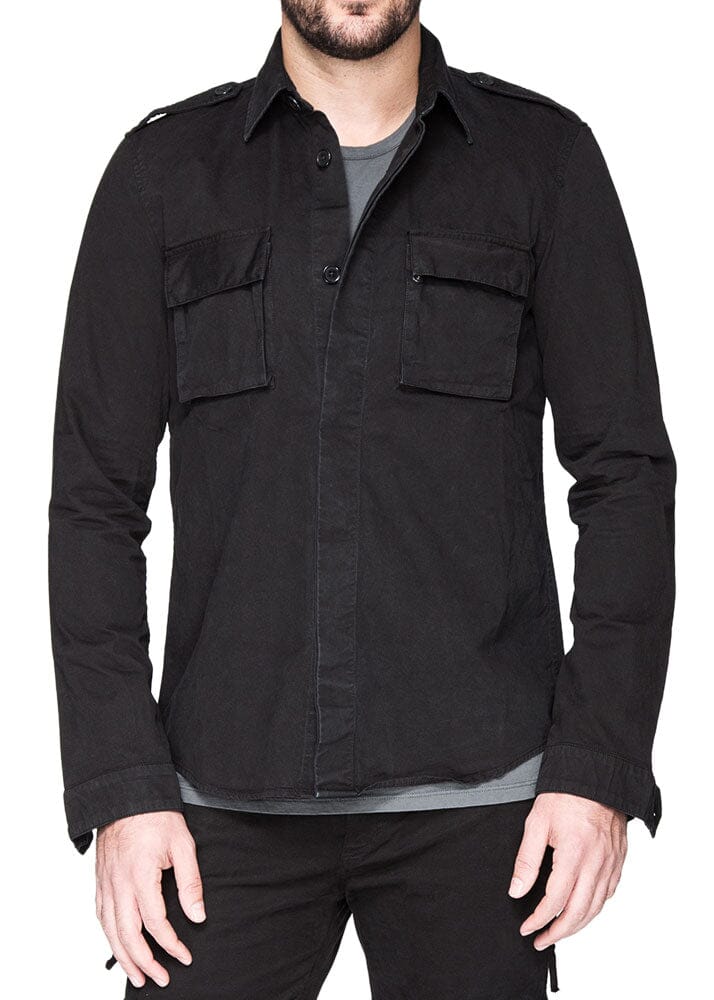 Military Shirt in Black-Ari Soho