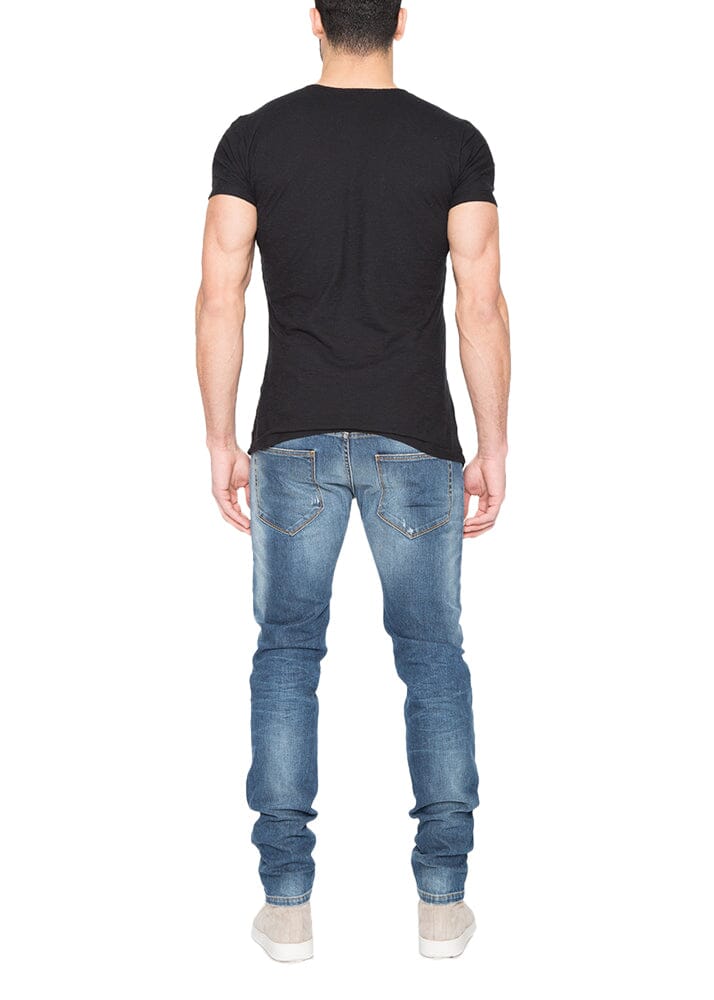 Ace Fiammato Crew Neck in Black-Ari Soho