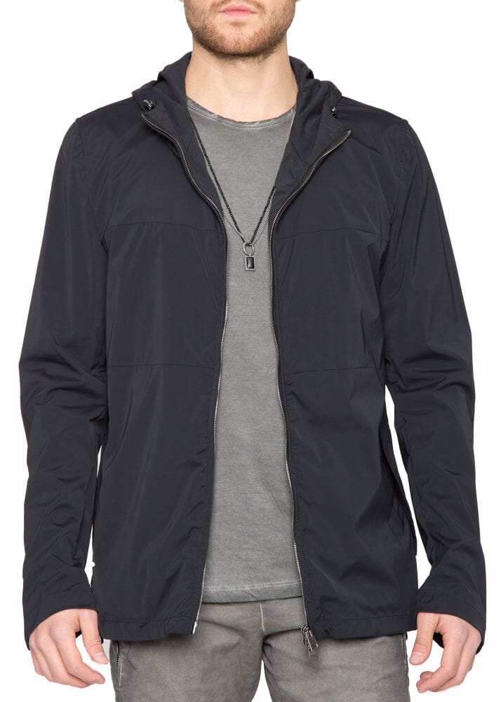 Hooded Windbreaker in Black-Ari Soho