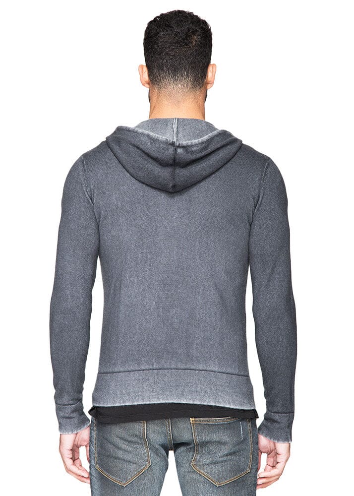 Reversible Cashmere Pull Over Hoodie in Derby Grey-Ari Soho