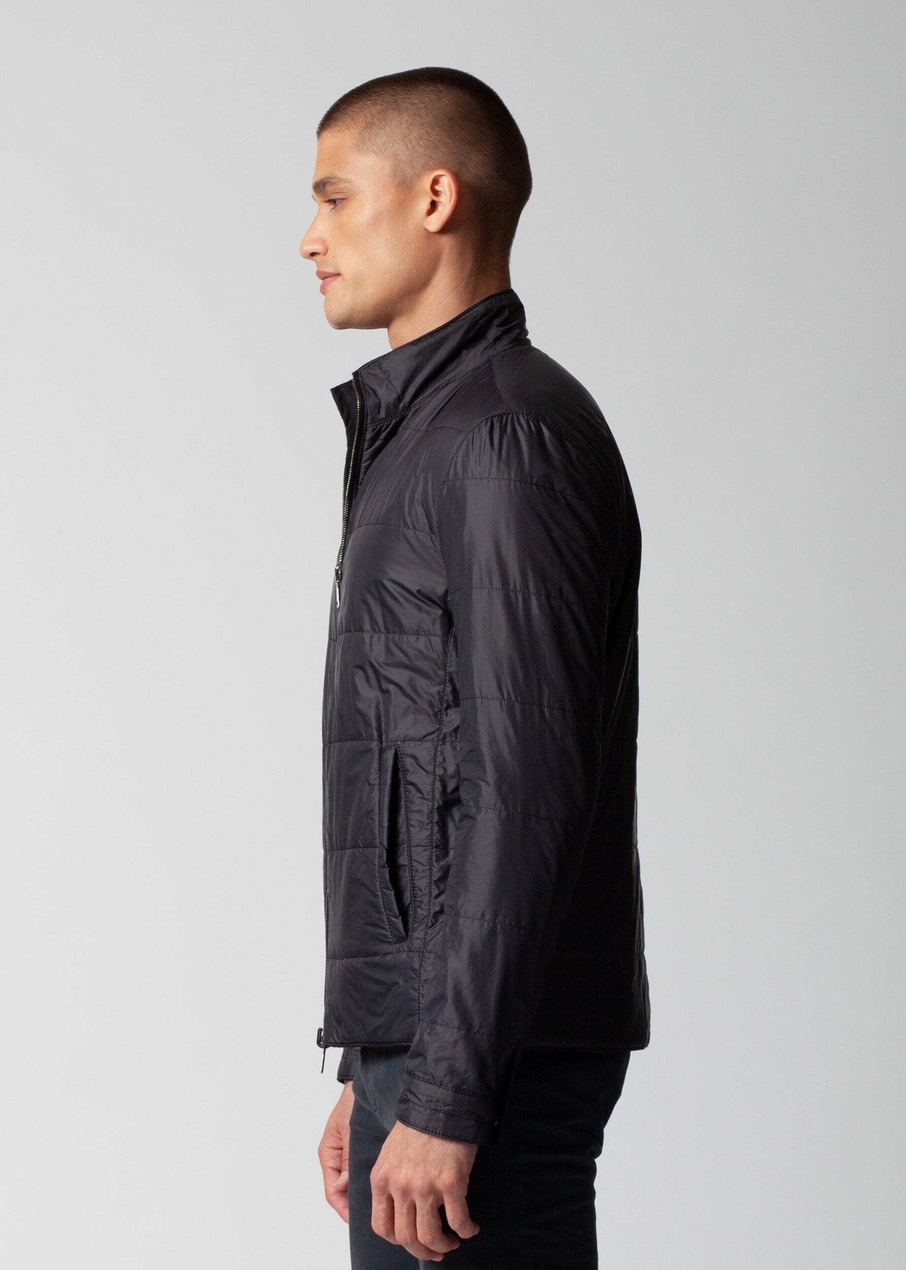 REVERSIBLE MICRO CASHMERE JACKET