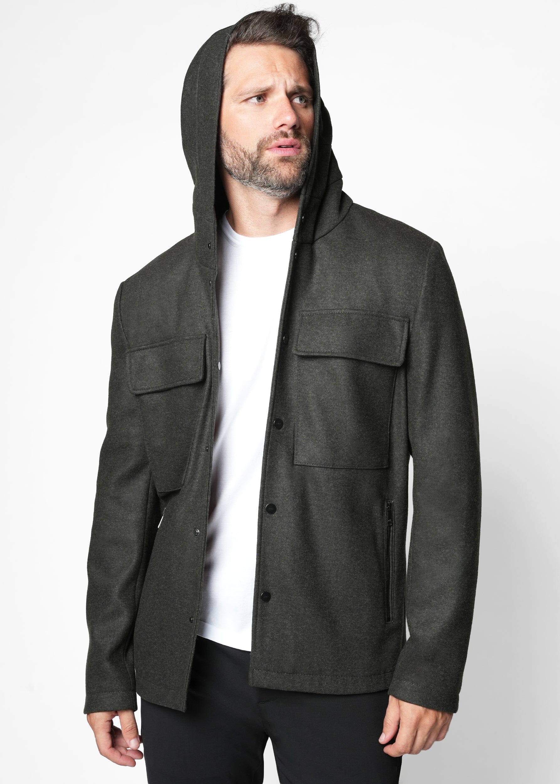 DOPPIO KNIT HOODED JACKET