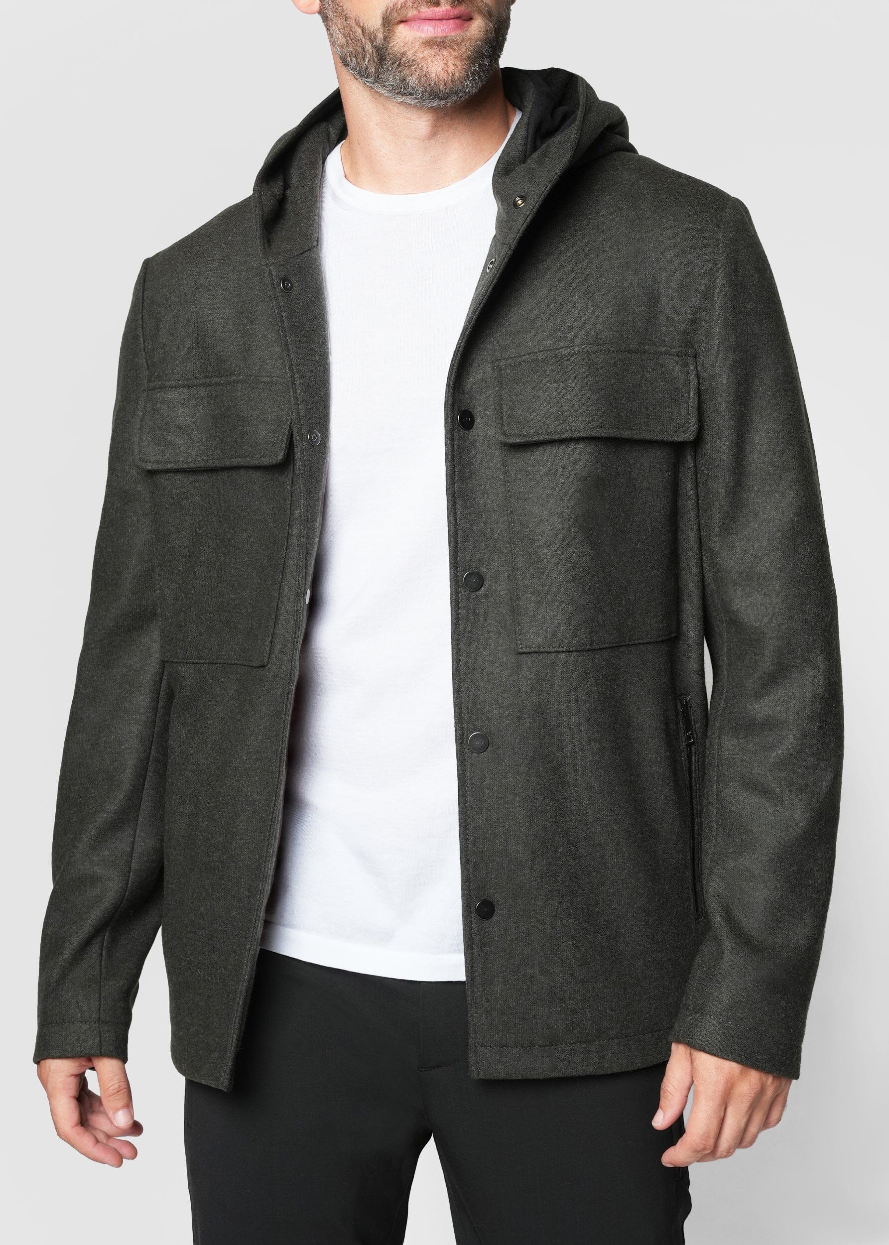DOPPIO KNIT HOODED JACKET