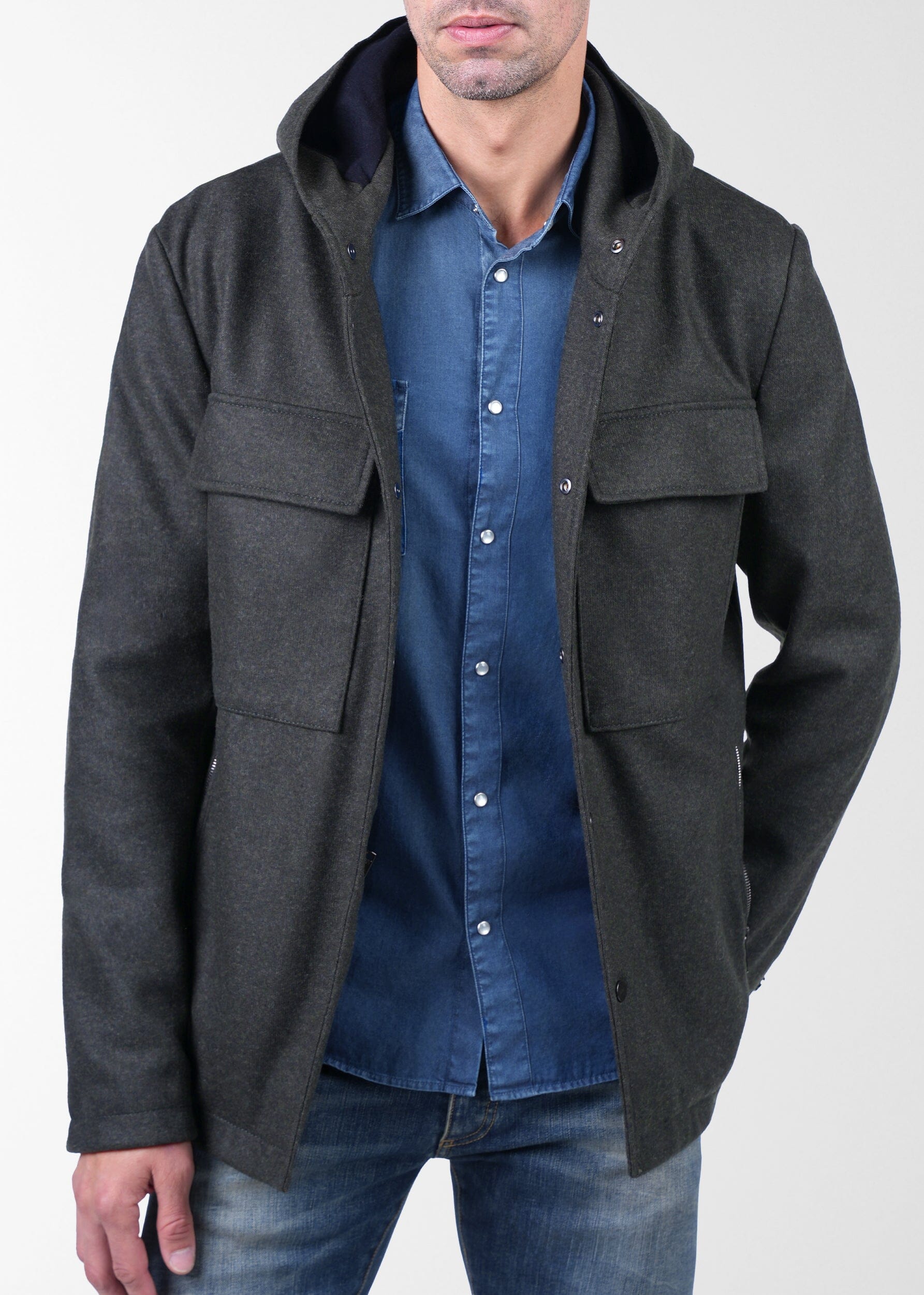 DOPPIO KNIT HOODED JACKET