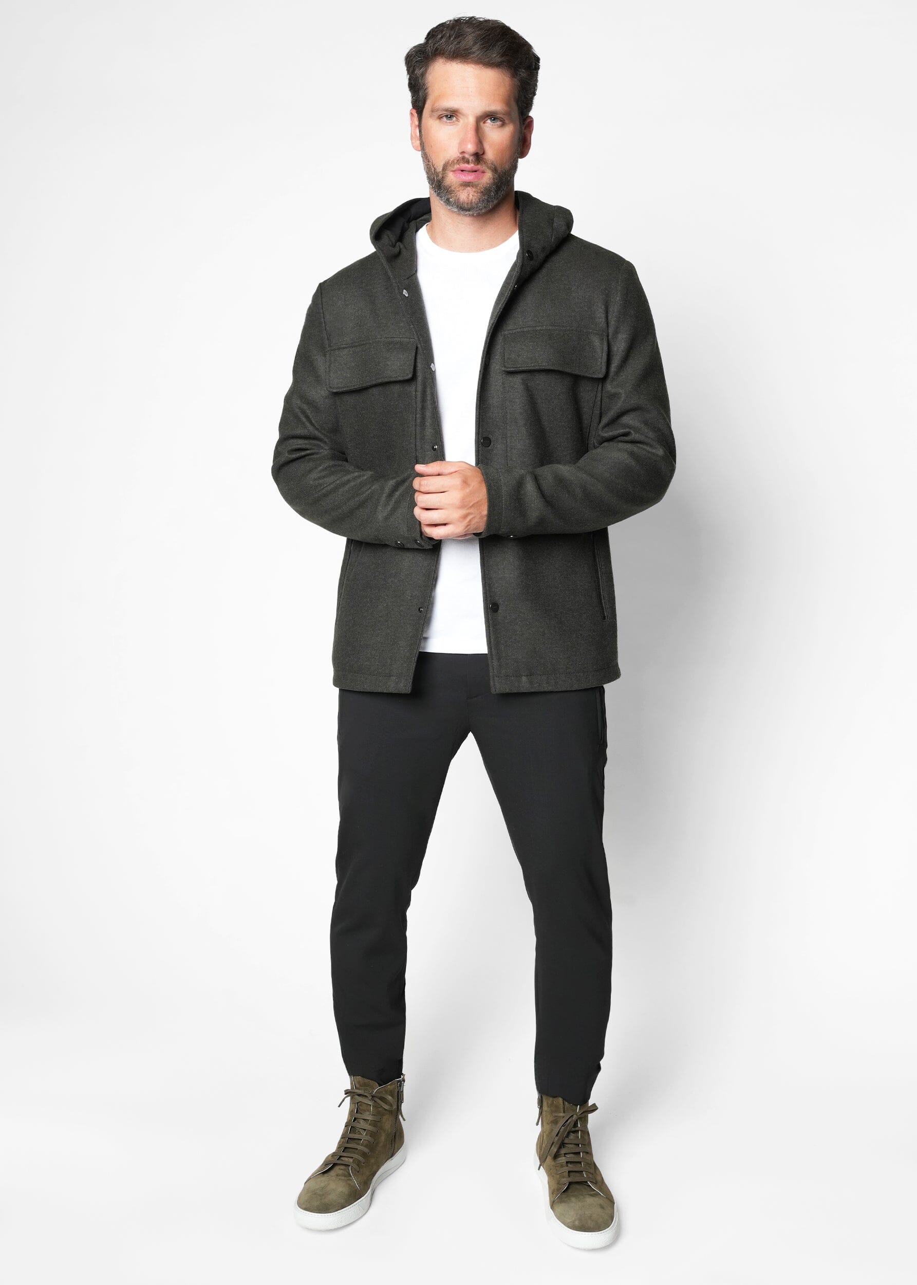 DOPPIO KNIT HOODED JACKET