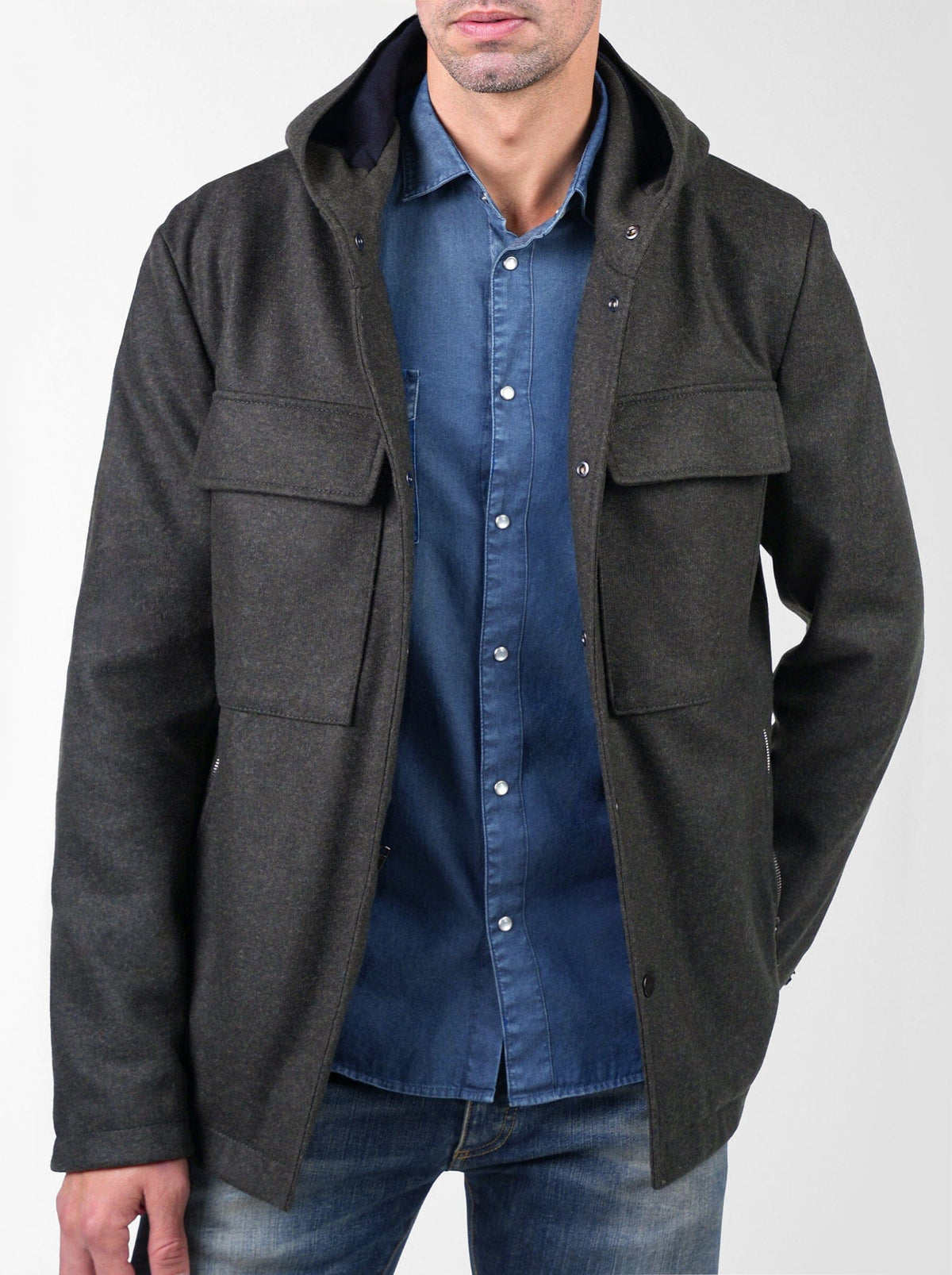 DOPPIO KNIT HOODED JACKET