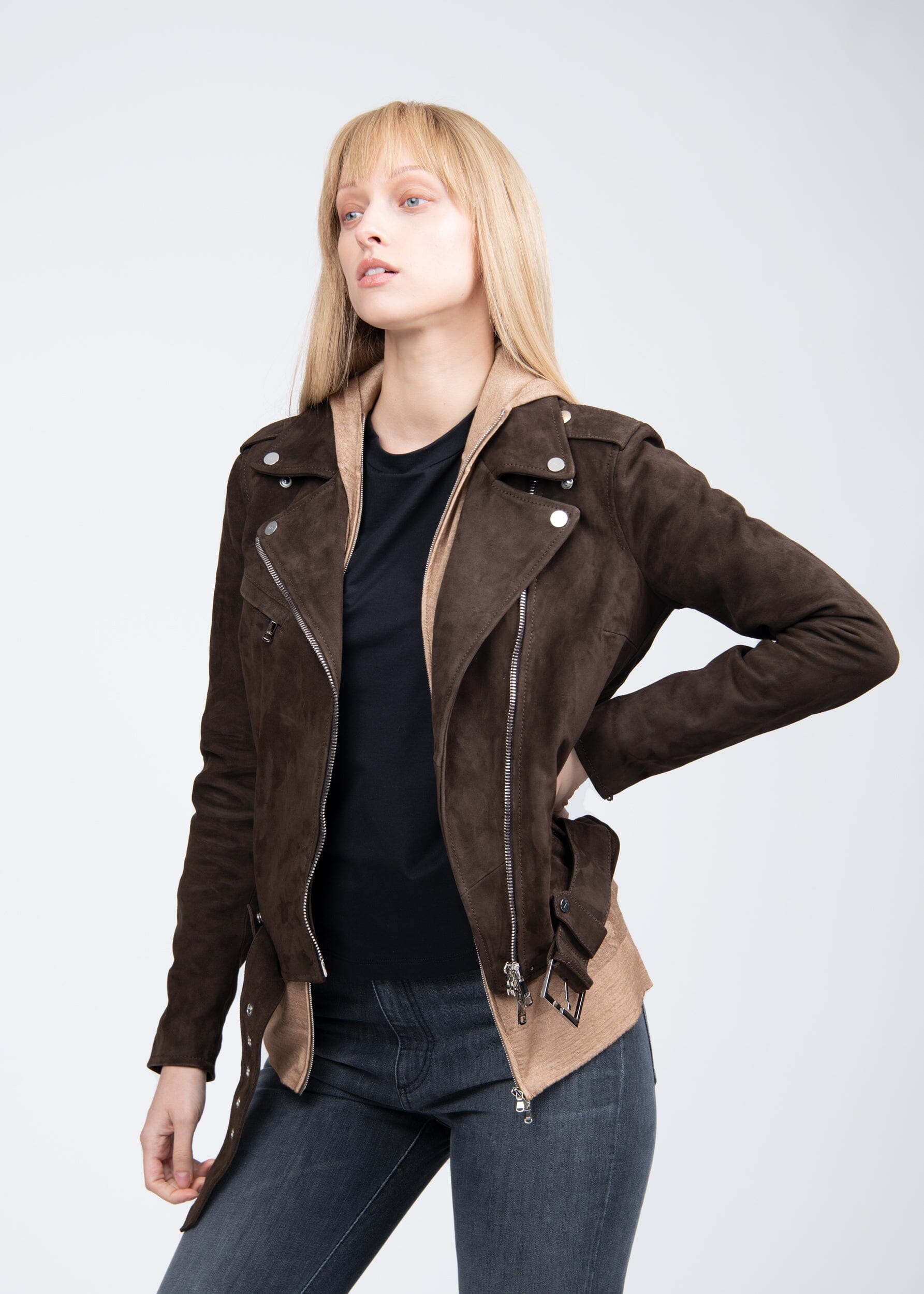 EVA BIKER SUEDE JACKET