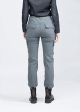 GIOVANNA STRETCH COTTON DRAWSTING CARGO PANTS IN GRNGRY