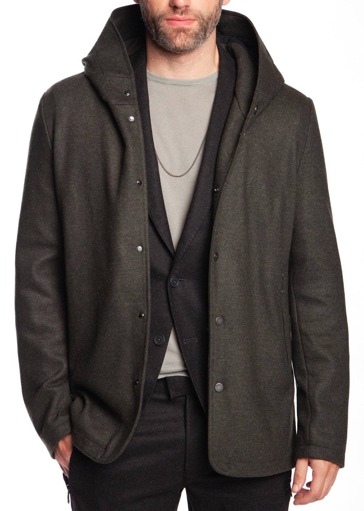 HOODED BOMBER JACKET
