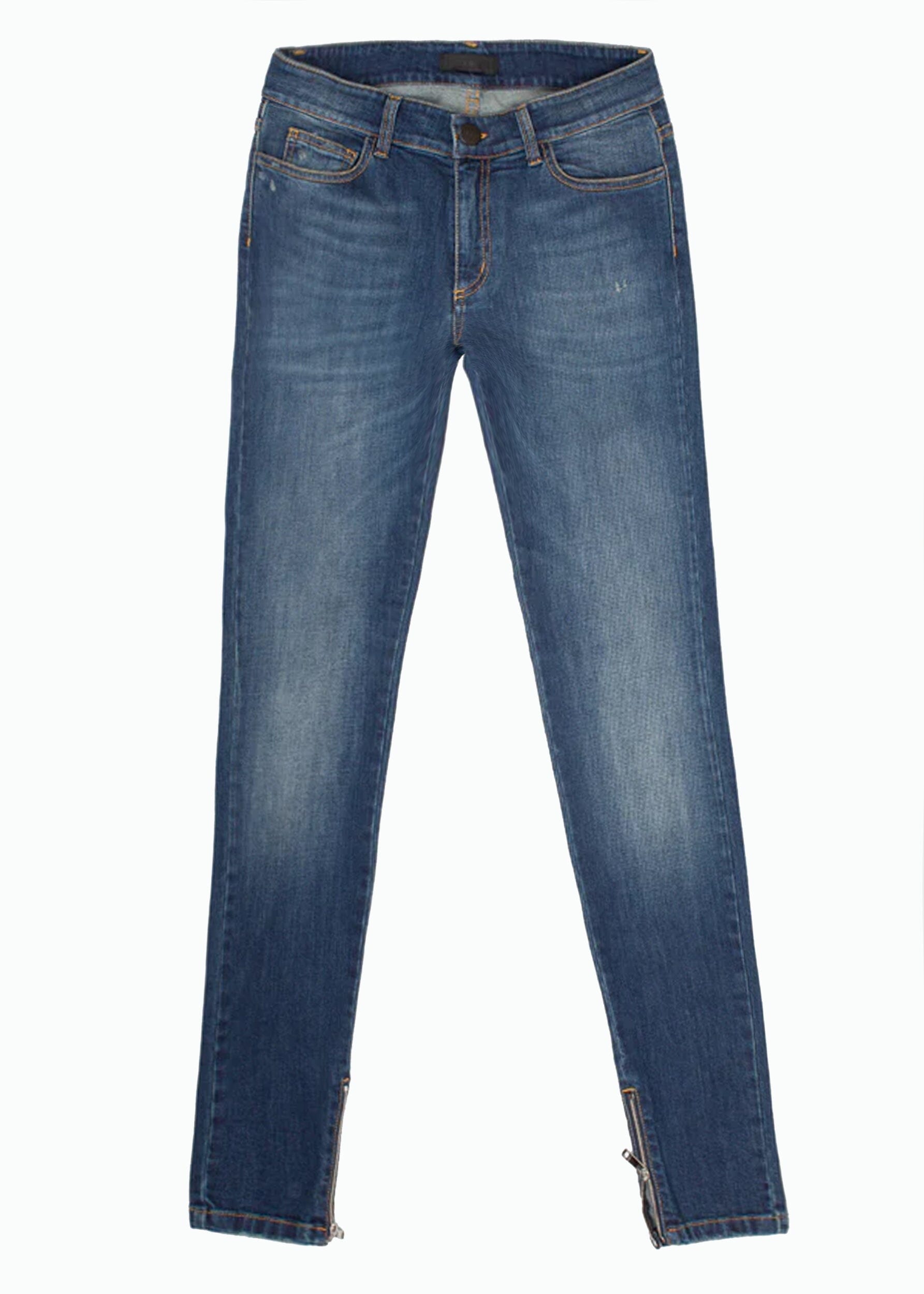 JANE DENIM WITH BOTTOM ZIP