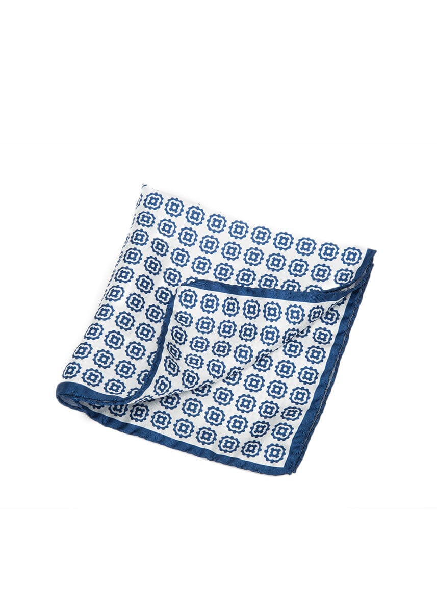 Blue Dots Pocket Square-Ari Soho