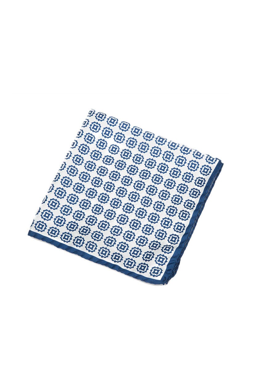 Blue Dots Pocket Square-Ari Soho