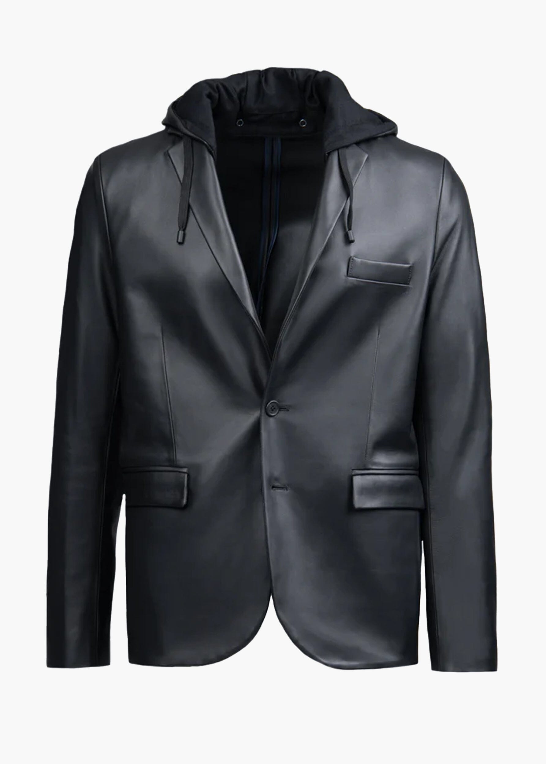 JOEL SIGNATURE LEATHER HOODED BLAZER