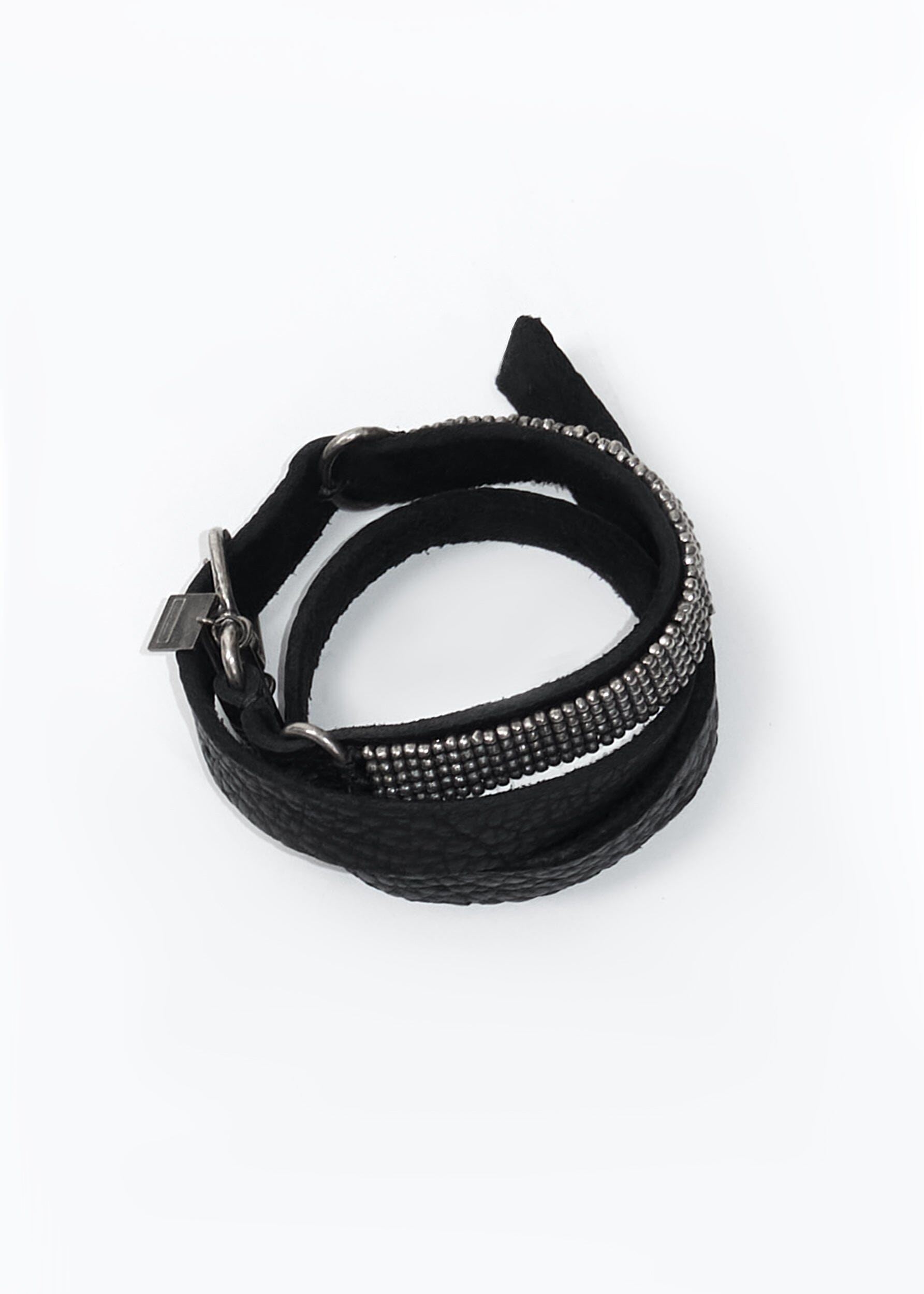 LEATHER AND STERLING SILVER GOTI BRACELET