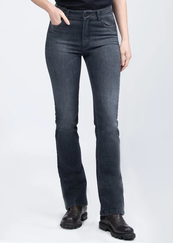 MARYLIN FLARED STRETCHY JEANS IN FADED GREY