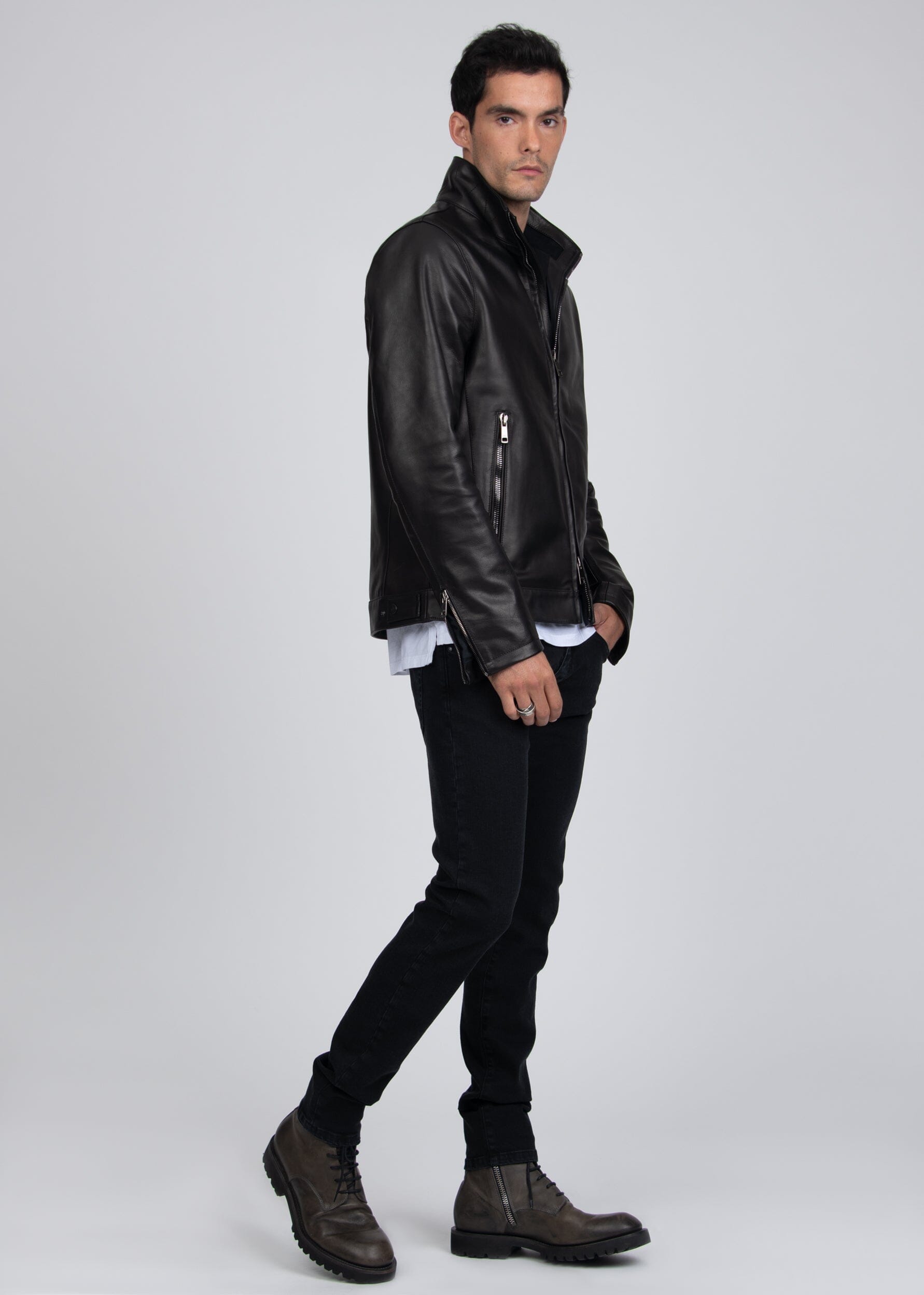 MAX VITTELLINO LEATHER JACKET