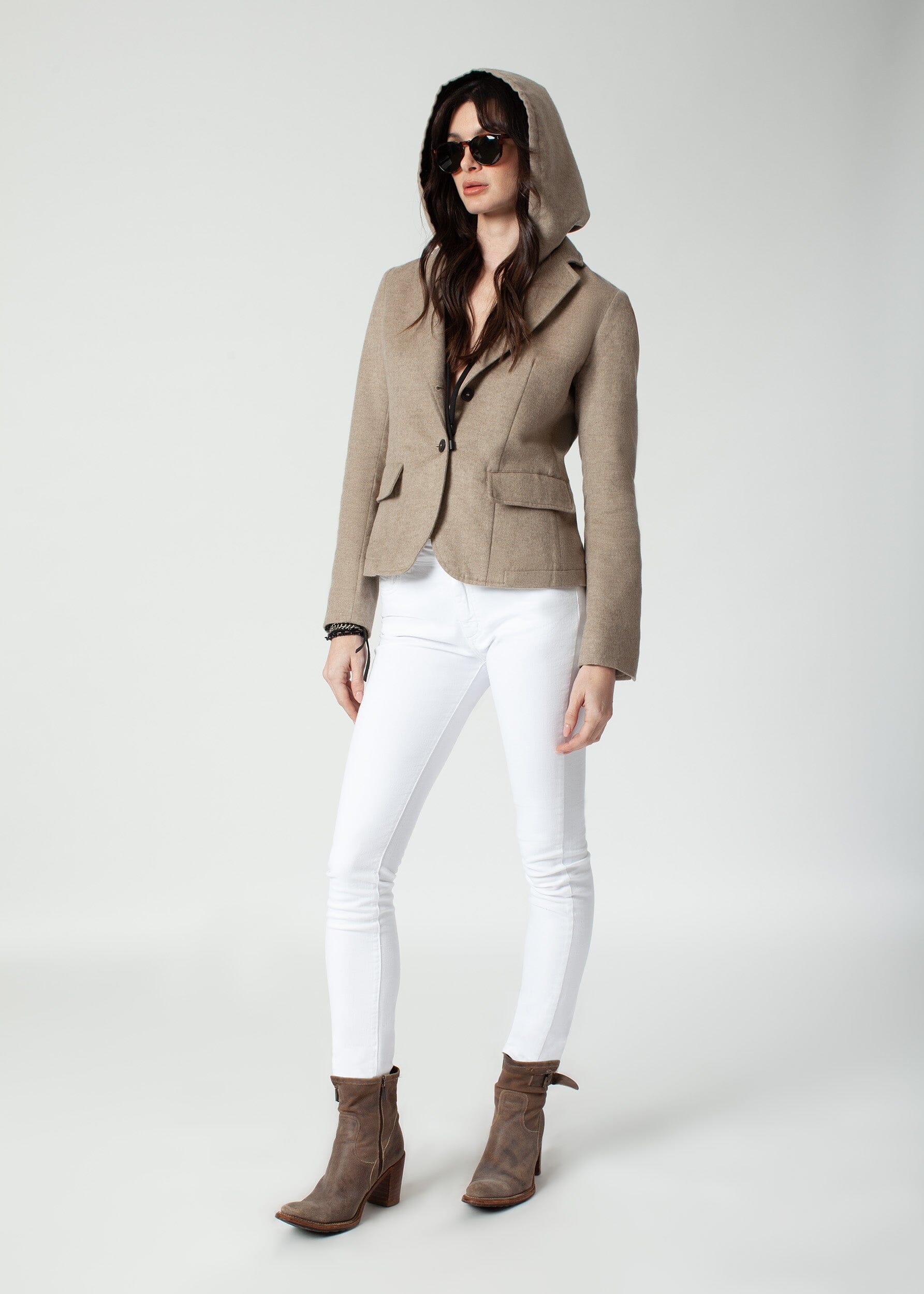 MIA CASHMERE HOODED BLAZER