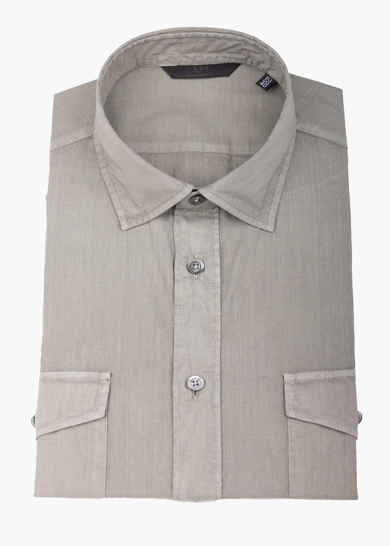 ARI MUSSOLA SHIRT WITH POCKETS IN GREY