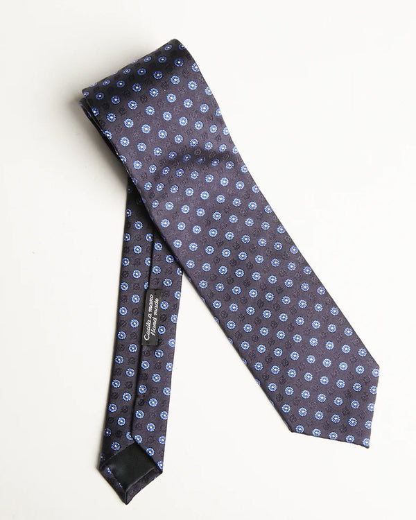 Navy Doted Tie
