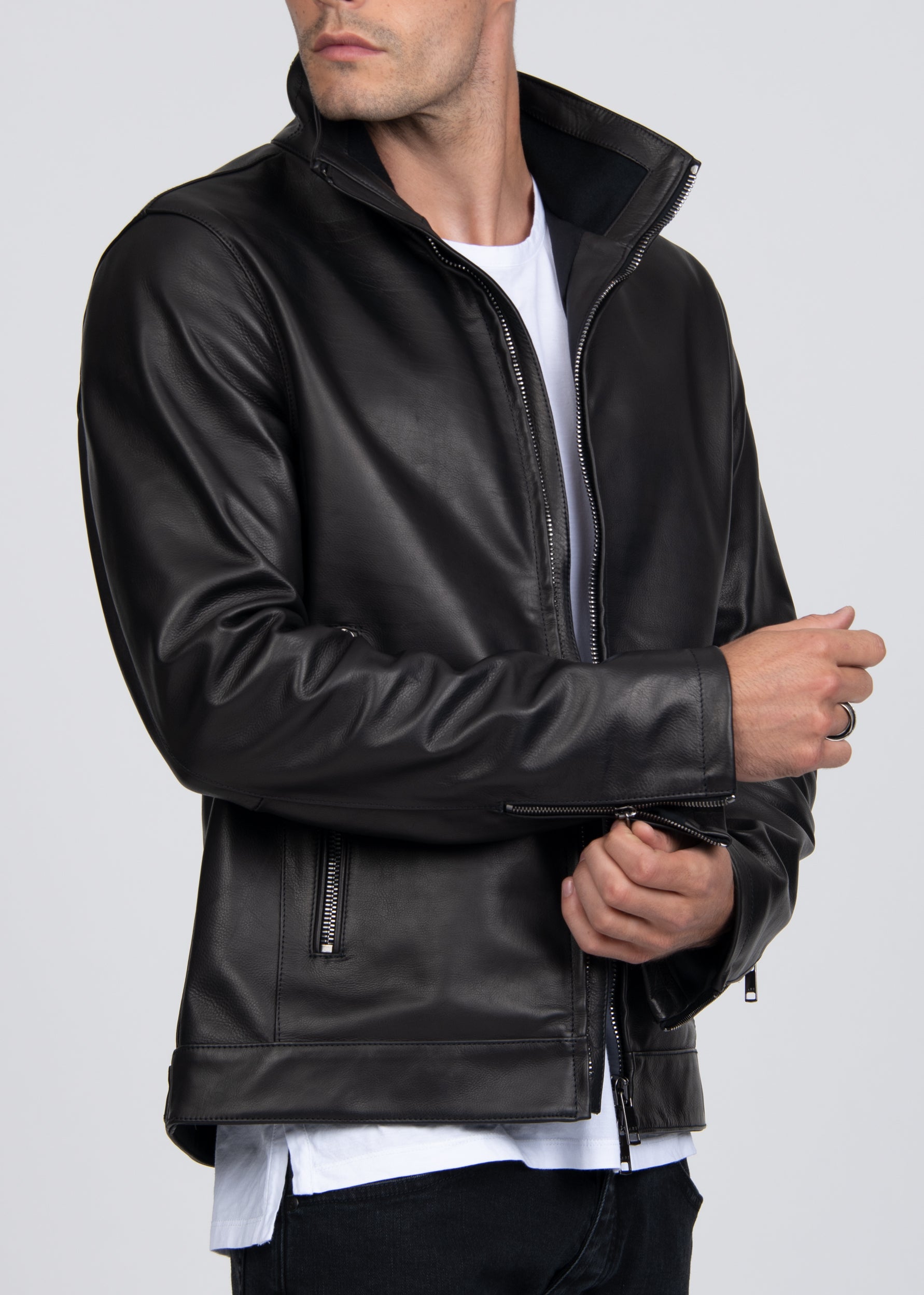 MAX VITTELLINO LEATHER JACKET