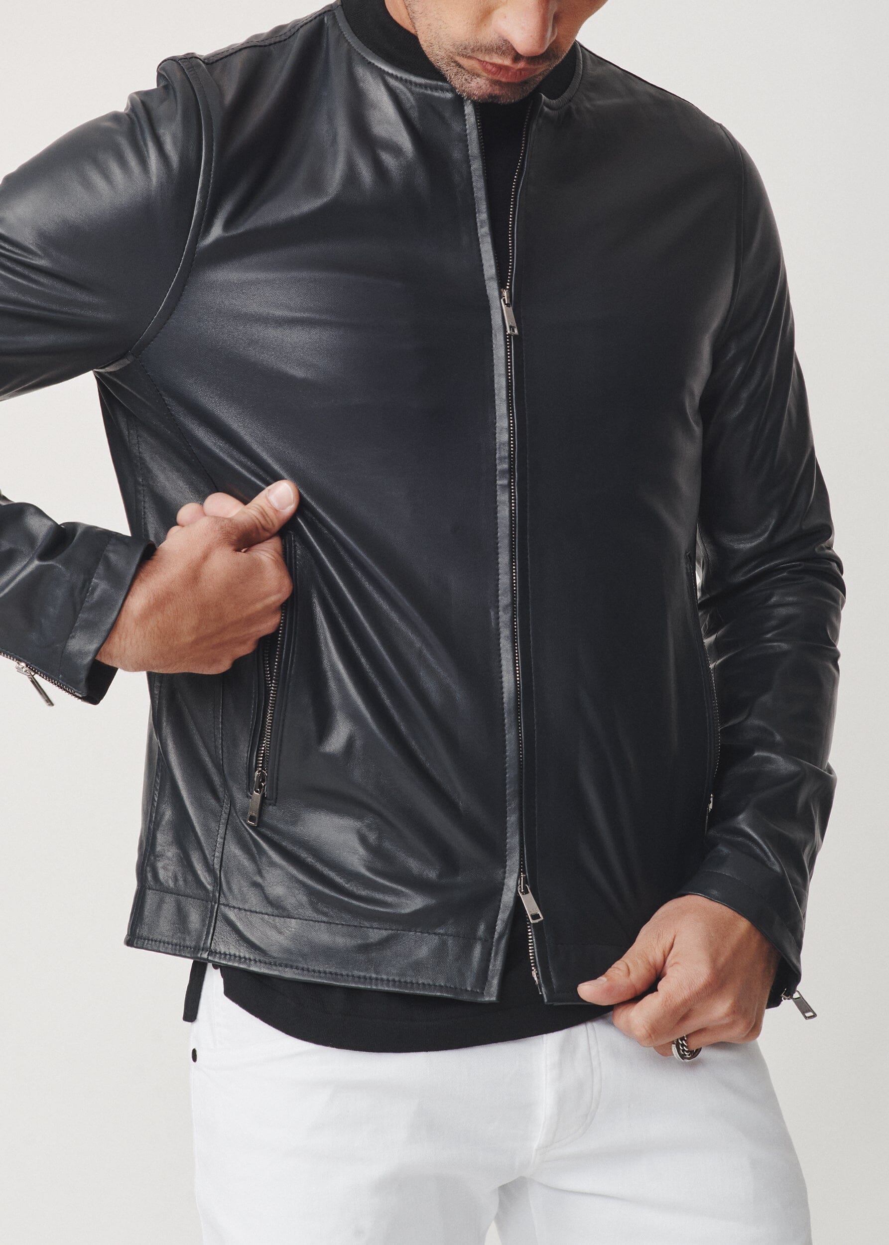 RAUL LIGHTWEIGHT LEATHER BOMBER