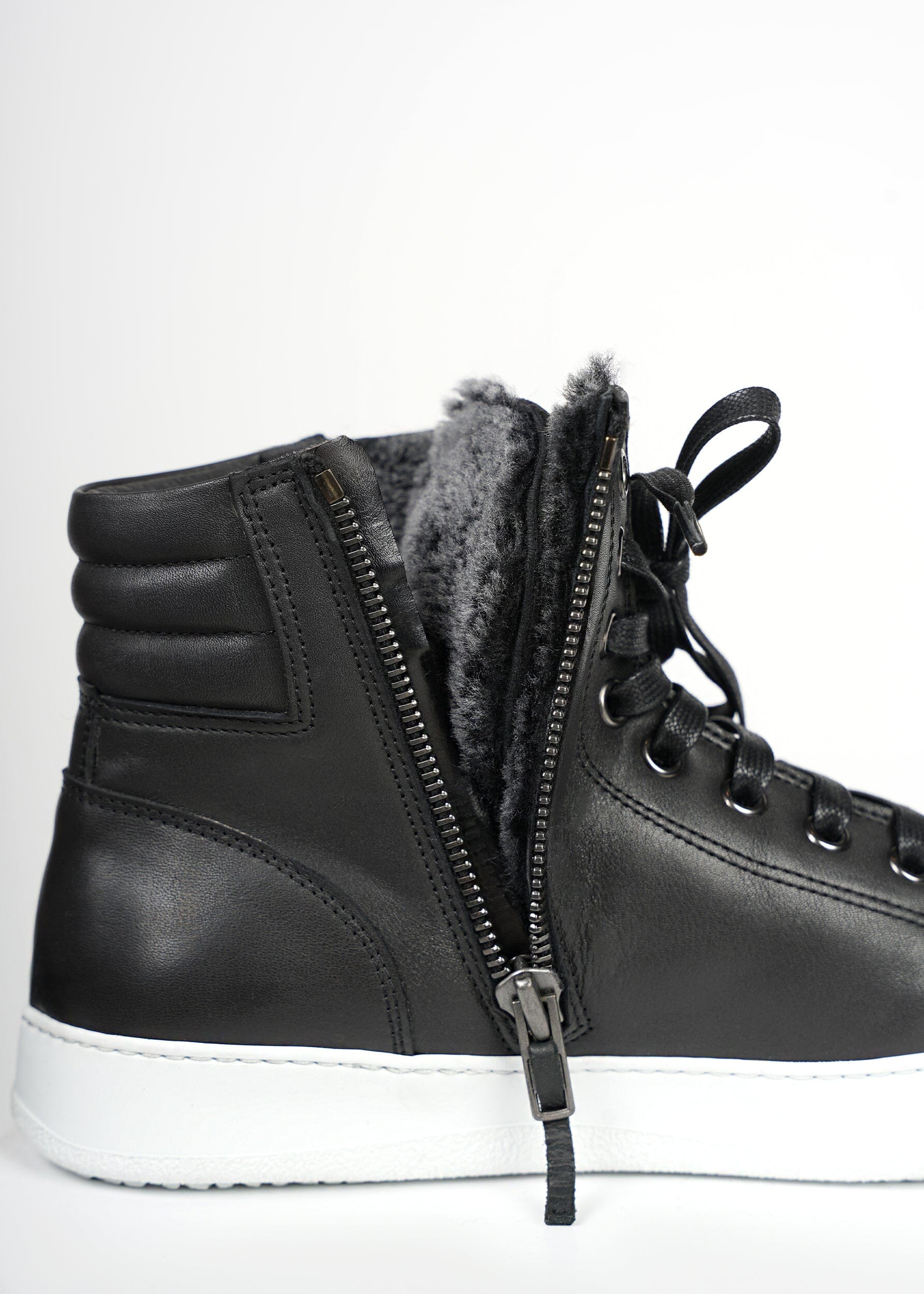 SHEARLING HIGH TOP SNEAKERS