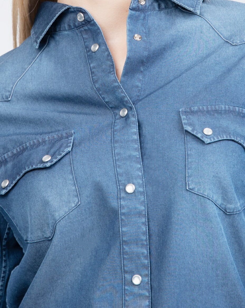 VICTORIA VW DENIM SNAP SHIRT