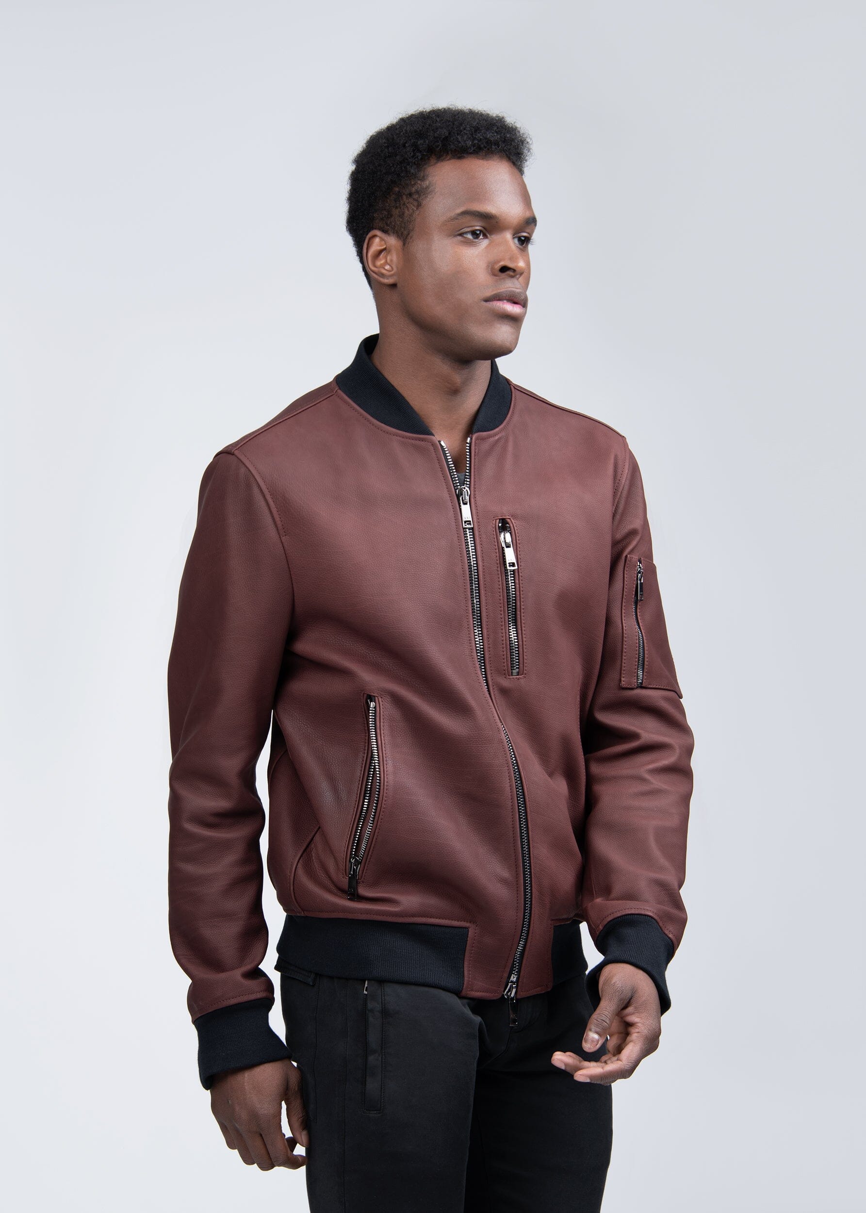 VITELLINO LEATHER BOMBER