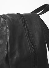 ARI ROCKY LEATHER BACKPACK IN BLACK
