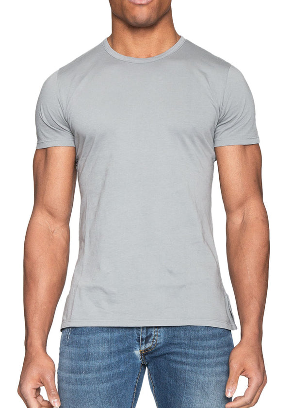 Light Grey Crewneck T-Shirt-Ari Soho