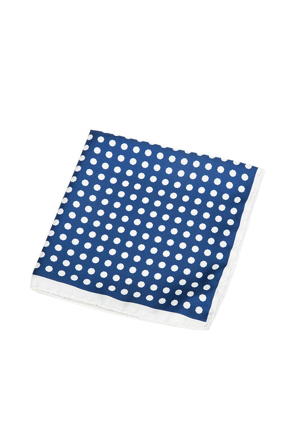 Blue Polka Dot Pocket Square-Ari Soho