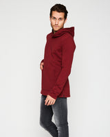 COTTON PULLOVER HOODIE IN RED-Ari Soho