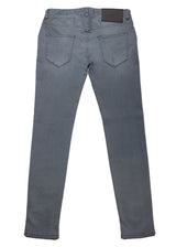Back view ARI Stone Grey Stretch-Denim Jeans made in Italy organic cotton style 2107-035