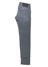 Side view ARI Stone Grey Stretch-Denim Jeans made in Italy organic cotton style 2107-035