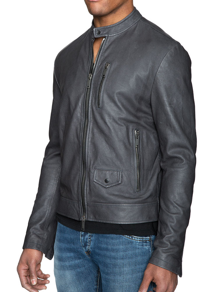 Blue Rock Leather Jacket-Ari Soho