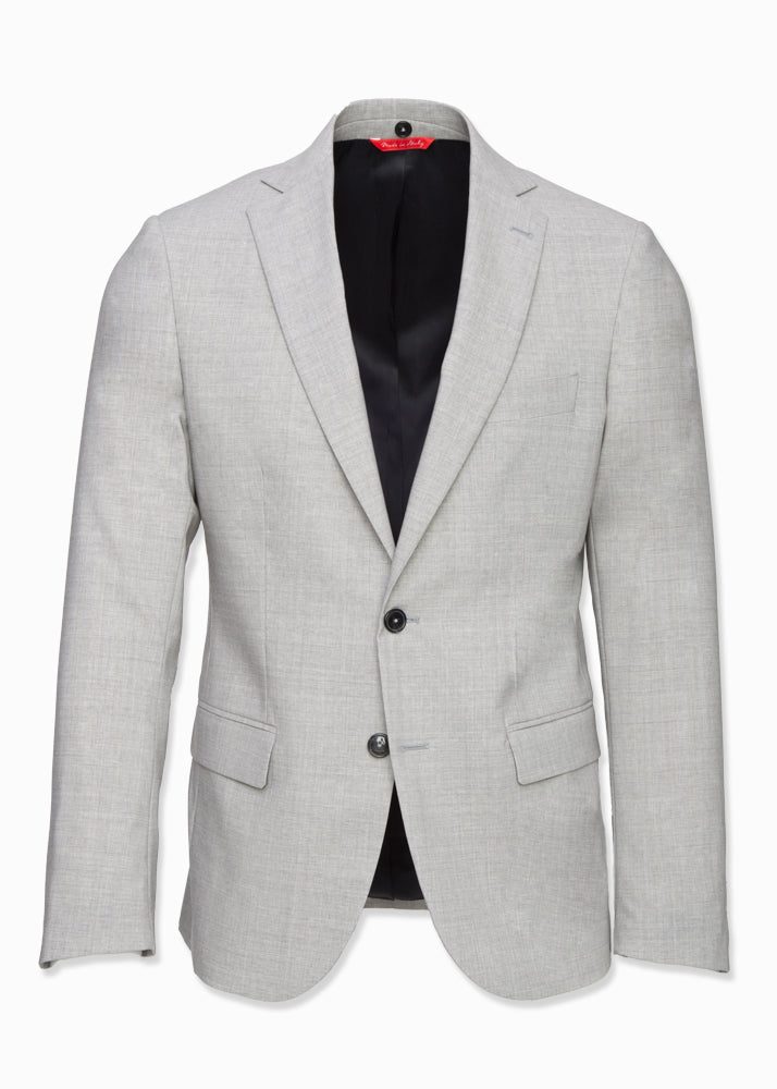 Light Gray Hooded Wool Suit-Ari Soho