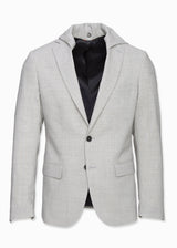 Light Gray Hooded Wool Suit-Ari Soho
